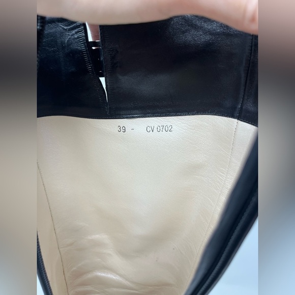 Dior Vintage Grommet Buckle Logo Black Leather Boot Galliano Rare size 39 EU - Picture 8 of 16